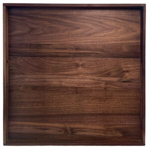 Walnut Wood Larger Square Ottoman Tray